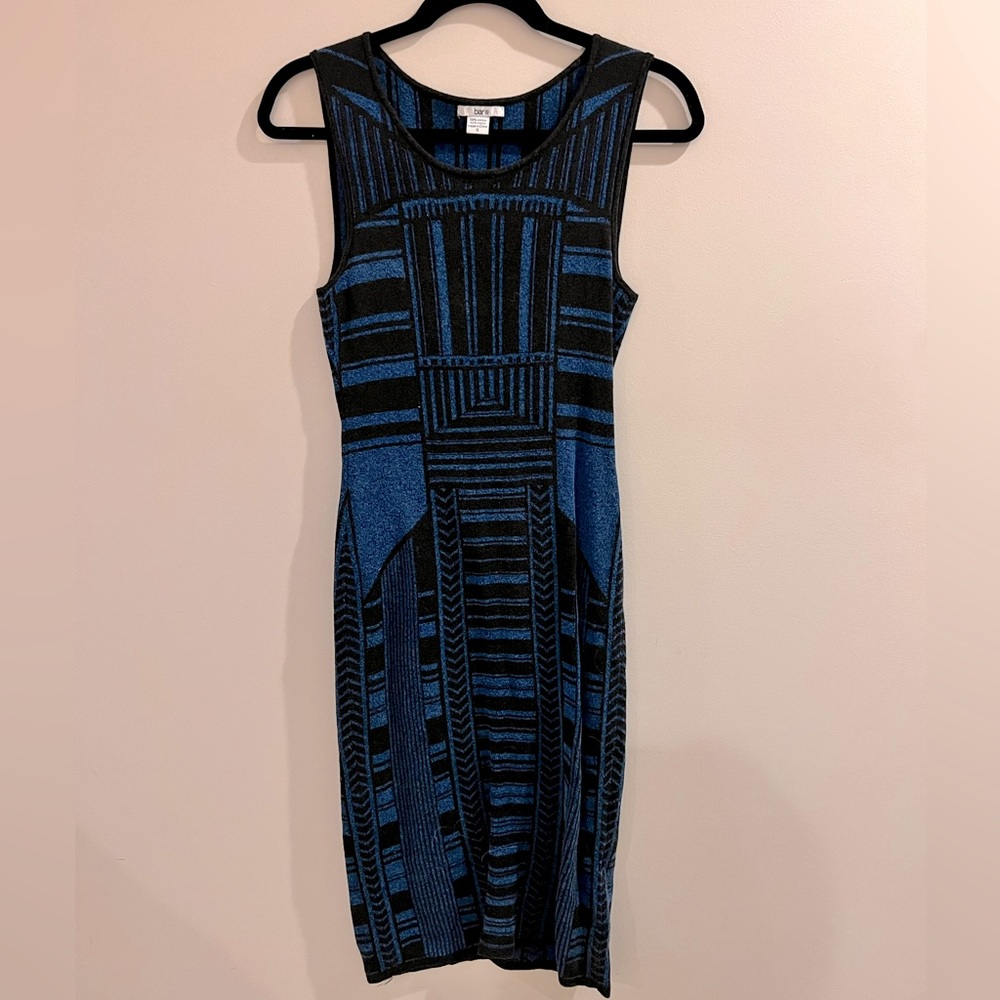 Bar III black and blue dress, size small